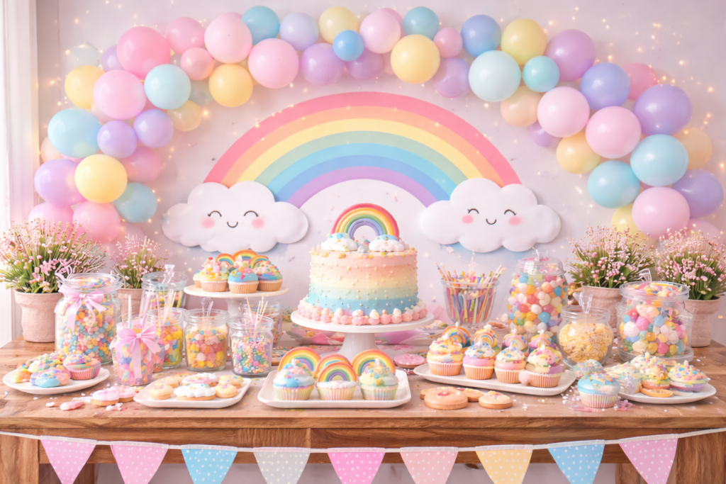 Decoração Festa Infantil Arco-Íris – Ideias para Decoração Festa Infantil