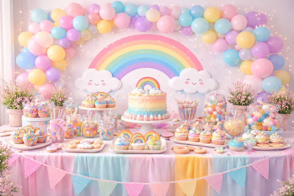 Decoração Festa Infantil Arco-Íris – Ideias para Decoração Festa Infantil