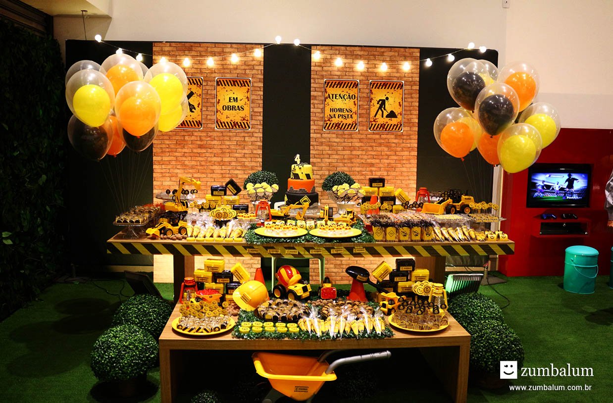 Decoração Festa Infantil Construção – Ideias para Decoração Festa Infantil