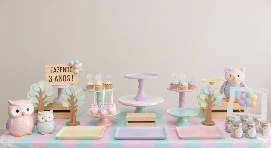 Decoração Festa Infantil Corujinha – Ideias para Decoração Festa Infantil