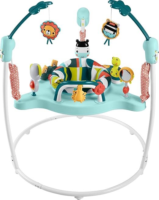 Fisher-Price Jumperoo Colorful Corners para Bebê com Brinquedos