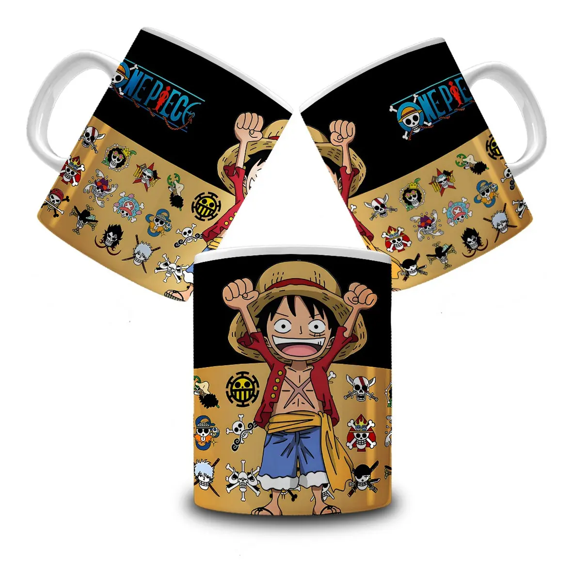 Caneca Monkey D. Luffy Cerâmica 325ml