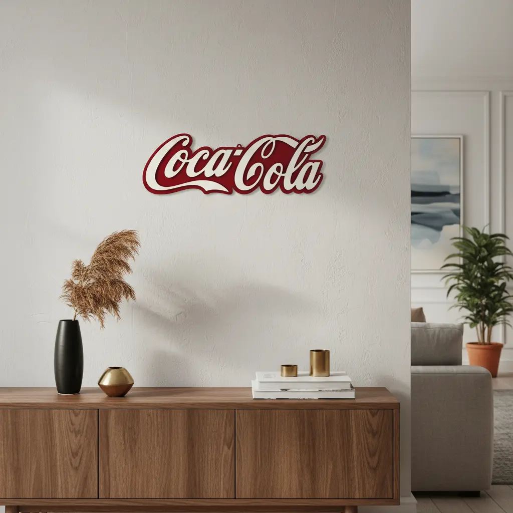 Quadro Placa Alto Relevo Coca-Cola Retrô Decorativo bar americano
