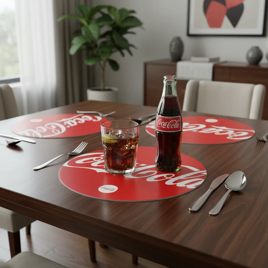 Jogo Americano Coca-Cola Kit 6 Peças mesa almoço