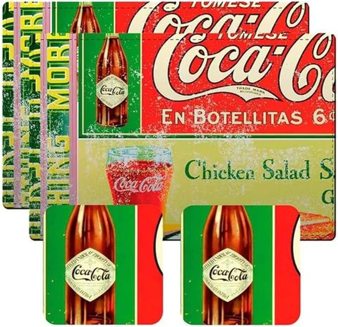 Jogo Americano Coca-Cola com Porta-Copo 2 conjuntos Amazon
