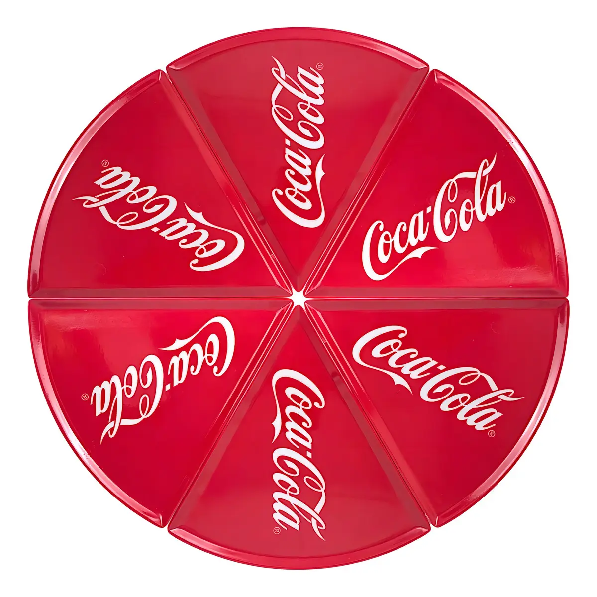 Kit 6 Pratos Pizza Melamina Vermelhos Coca-Cola 72 avaliações