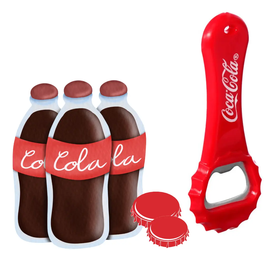 Abridor de Garrafas Coca-Cola Vermelho design icônico 22 avaliações