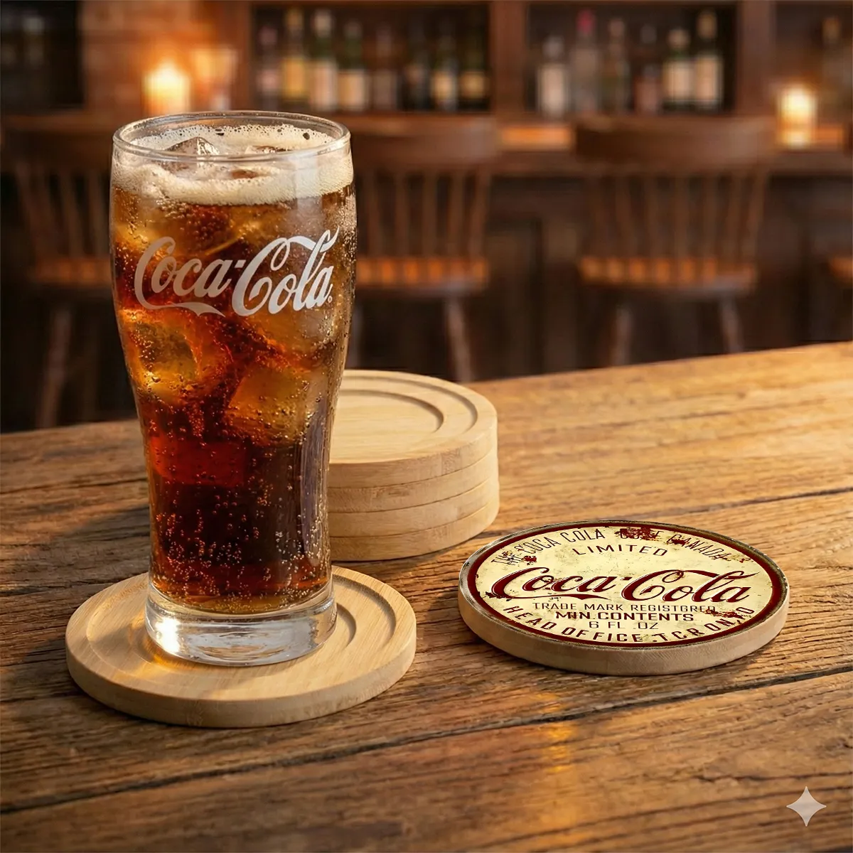 Porta-Copos Bambu Retrô Coca-Cola Kit 6 698 avaliações