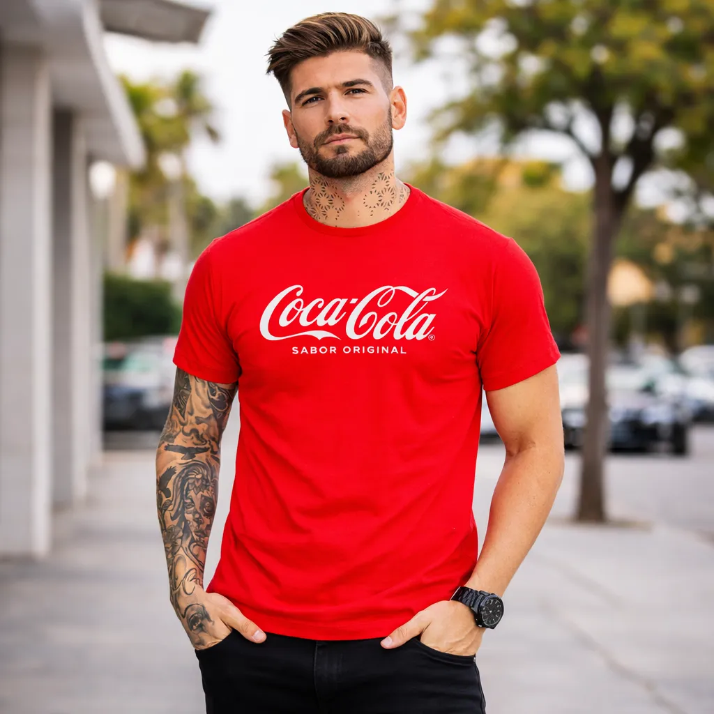 Camiseta Coca-Cola Logo Clássico Algodão Unissex 70 avaliações 1000 vendidas
