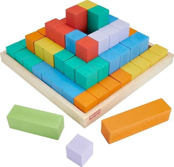 Fisher-Price Pirâmide de Blocos de Madeira Amazon