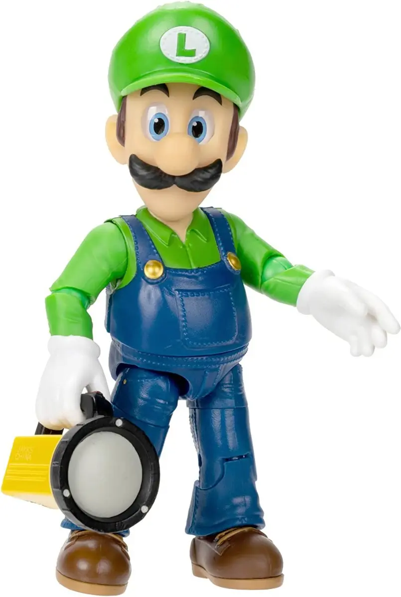 Luigi Figure Super Mario Bros Filme 13cm verde