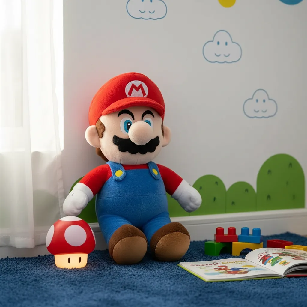 Pelúcia Mario Super Mario Bros 35cm Antialérgico macio