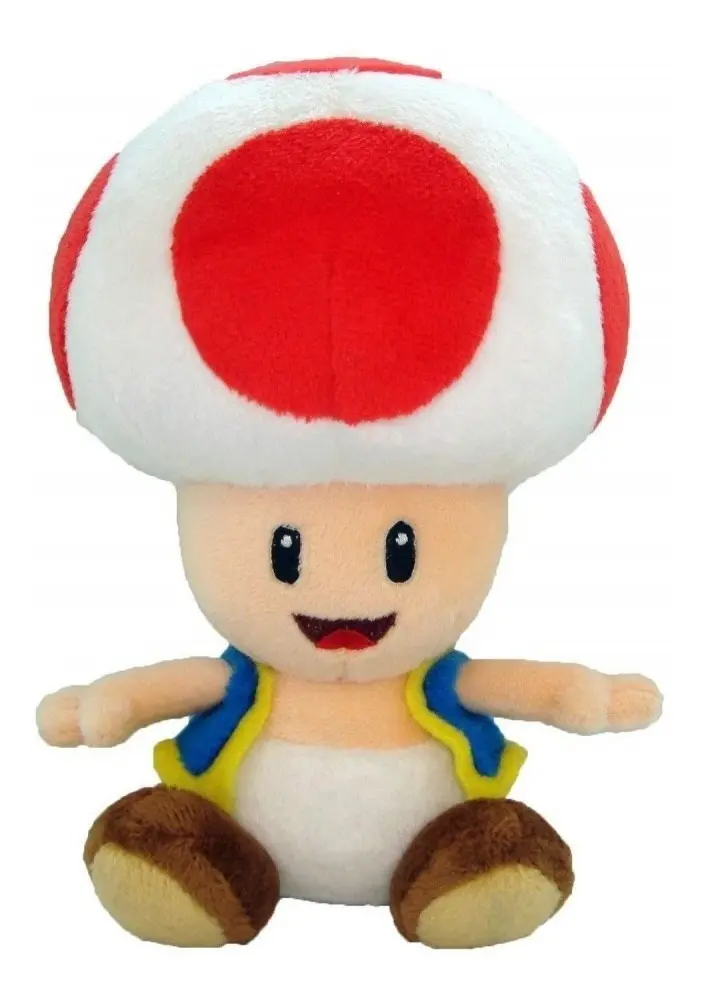 Pelúcia Toad Mario Nintendo cogumelo fofo