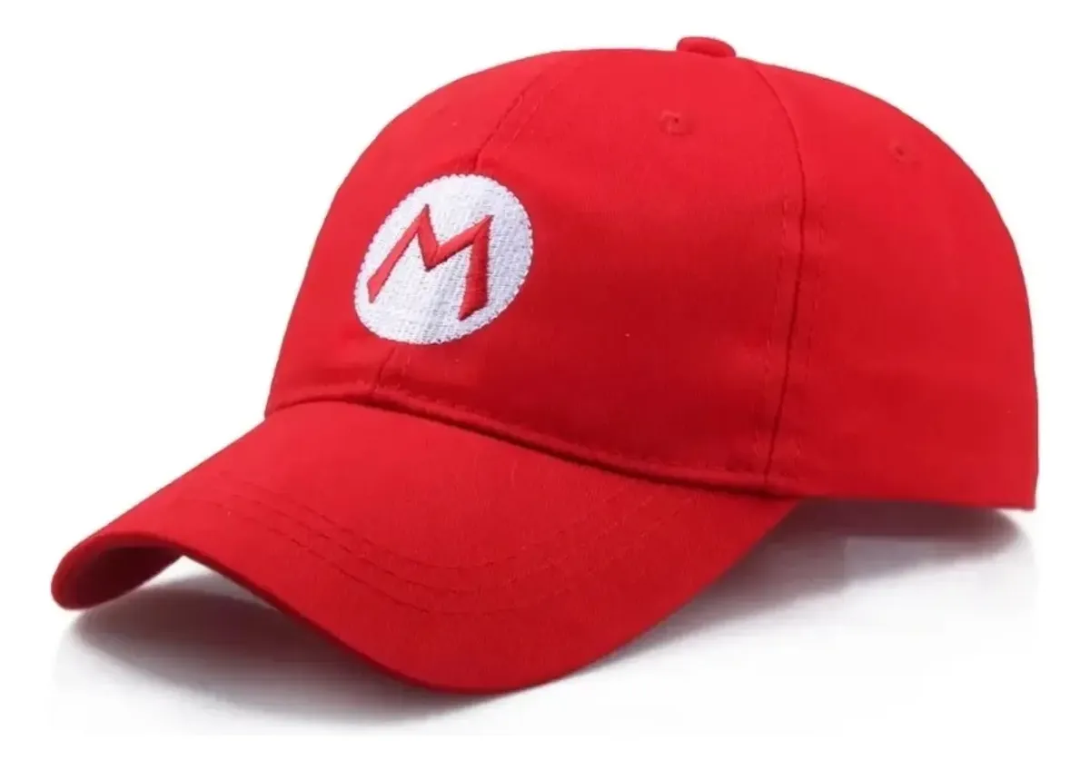 Boné Mario M Bordado Aba Curva estilo Mario Bros