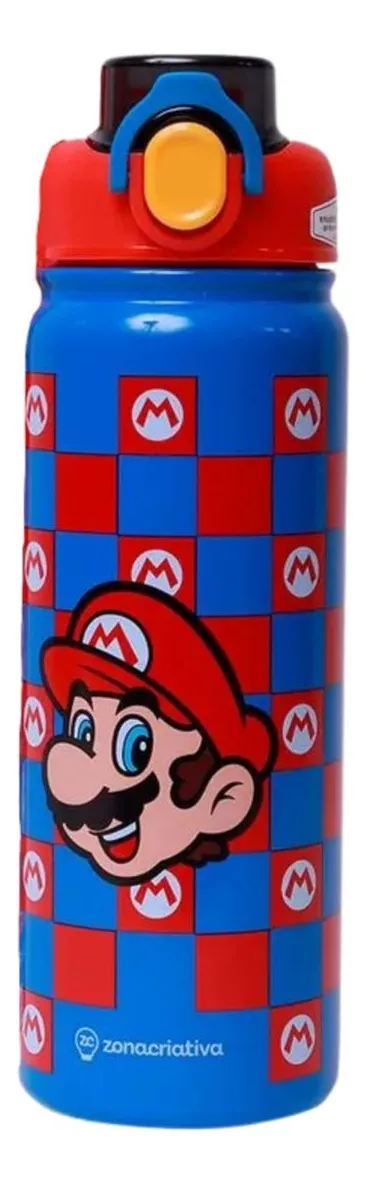 Garrafa Térmica Super Mario Inox 650ml academia escola