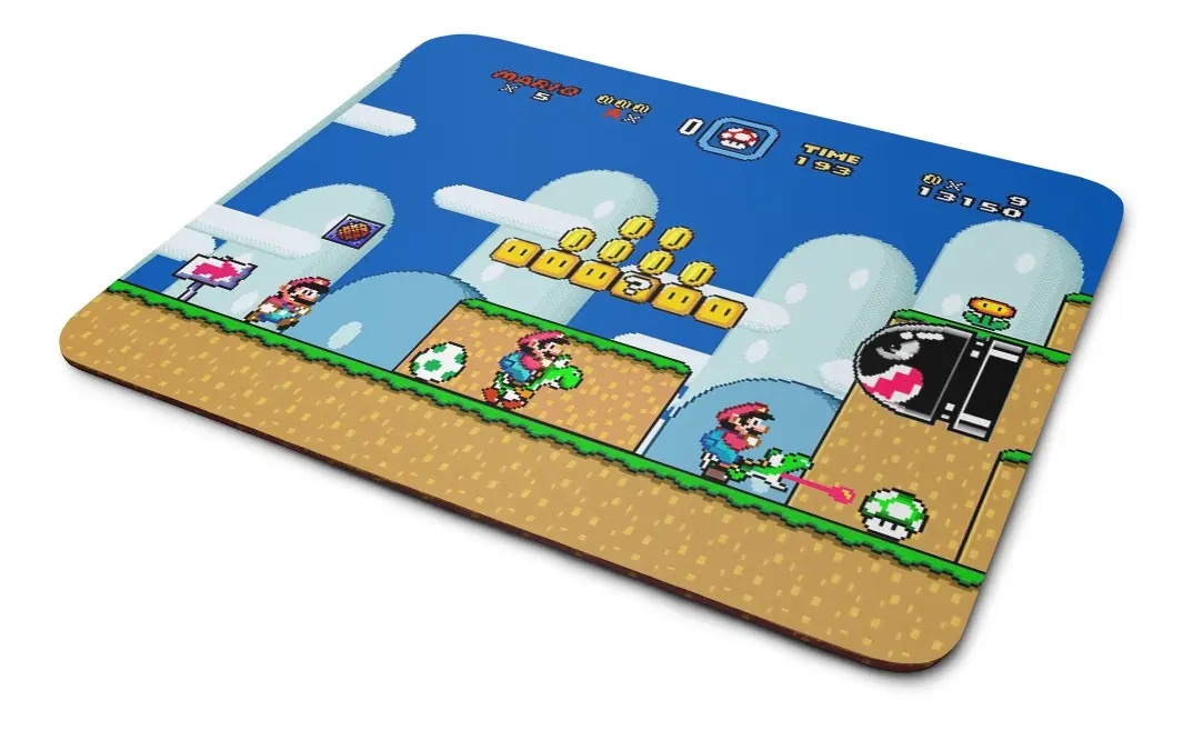 Mousepad Gamer Mario 18x22cm base antiderrapante