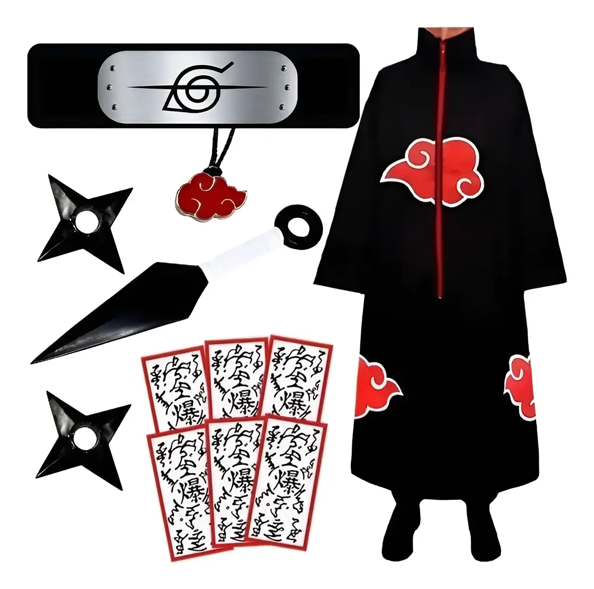 Manto Akatsuki Cosplay Infantil Nuvens Vermelhas 313 avaliações