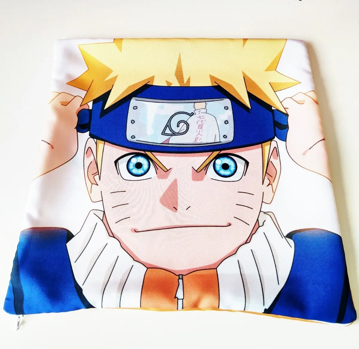 Capa Almofada Naruto Personagens 40x40cm removível lavável