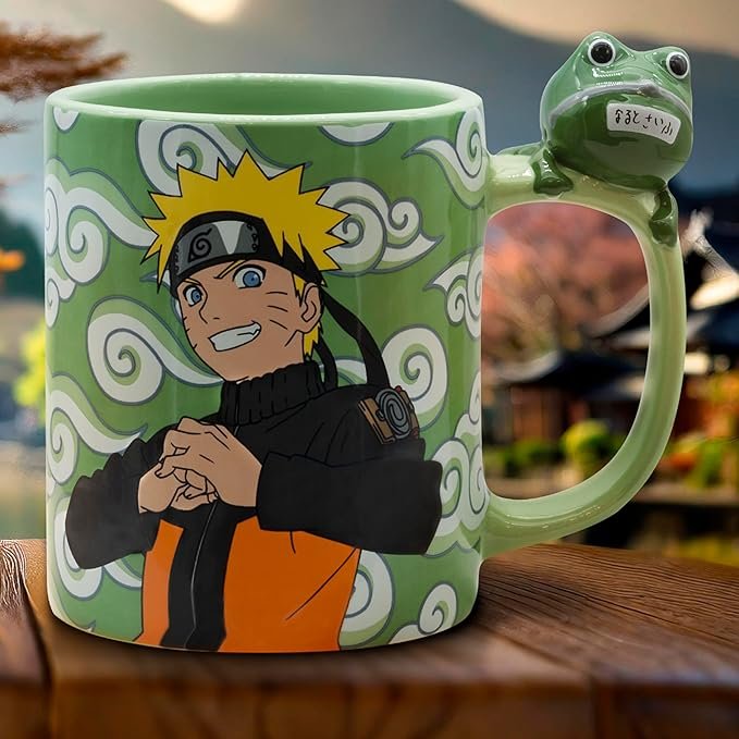Caneca Naruto Shippuden sapo Gama Chan alça 3D Amazon