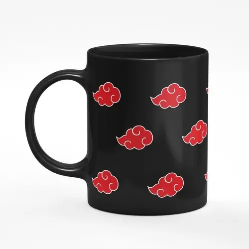 Caneca Akatsuki Nuvens Vermelhas Preta 325ml 56 avaliações