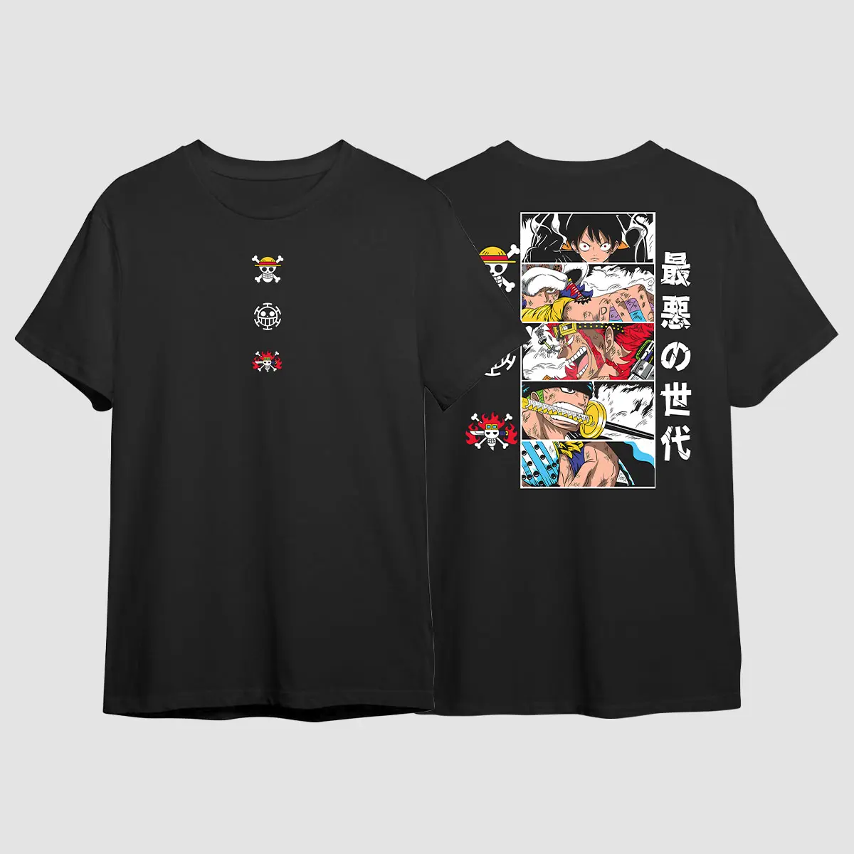 Camiseta One Piece Tripulação Completa Algodão 100%