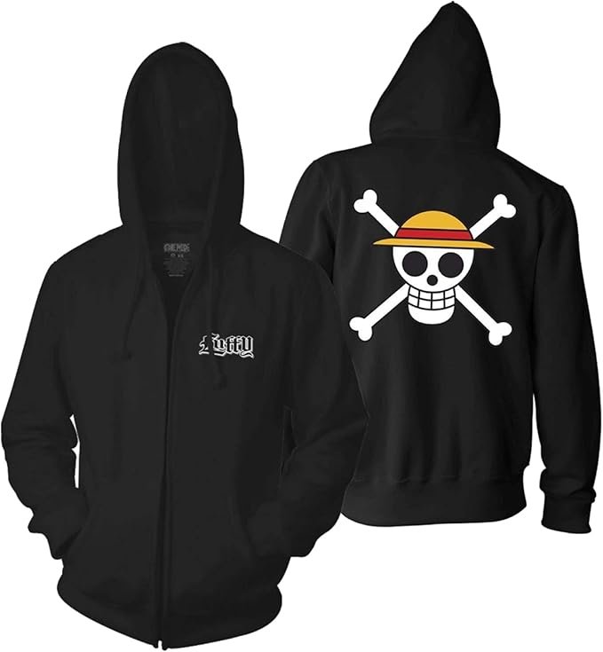 Moletom One Piece Chapéus de Palha Com Capuz Amazon