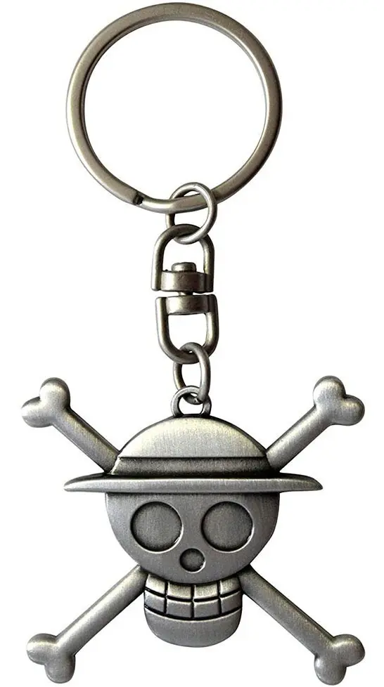 Chaveiro Caveira dos Chapéus de Palha One Piece Metal