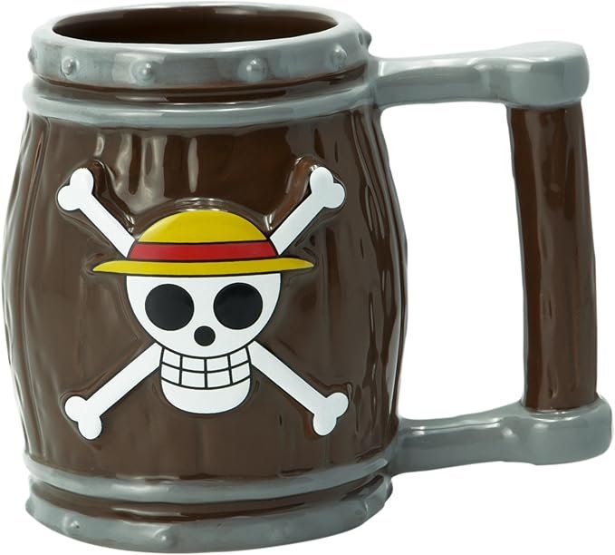 Caneca Barril One Piece Cerâmica 400ml formato exclusivo