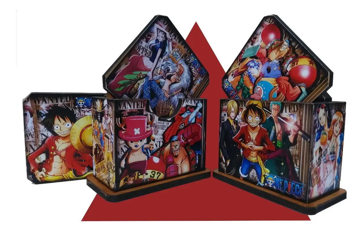 Porta-Copos One Piece Kit com 6 MDF personagens