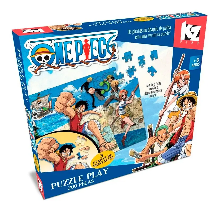 Quebra-Cabeça One Piece Tripulação Completa 200 Peças