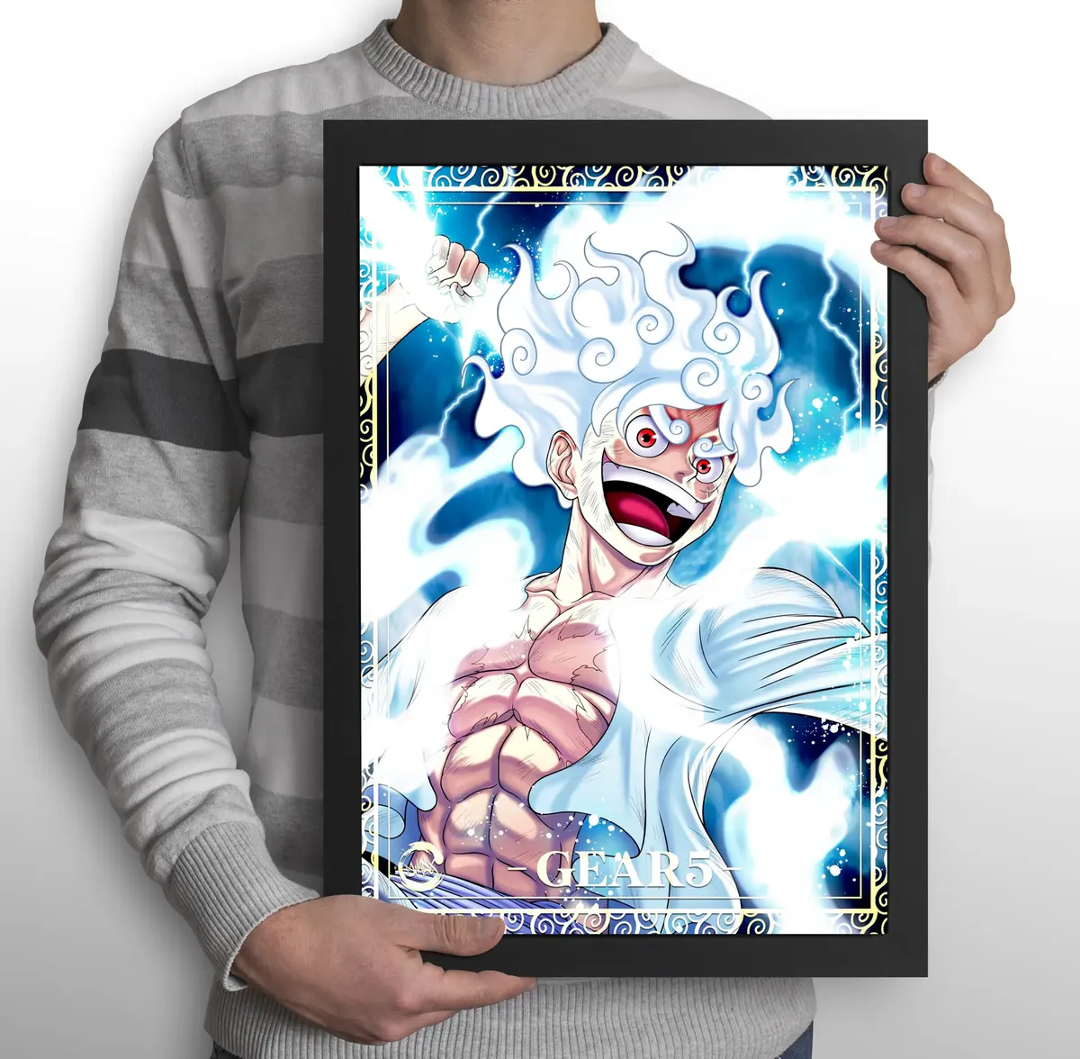 Quadro Decorativo One Piece Luffy Gear 5 Formato A3