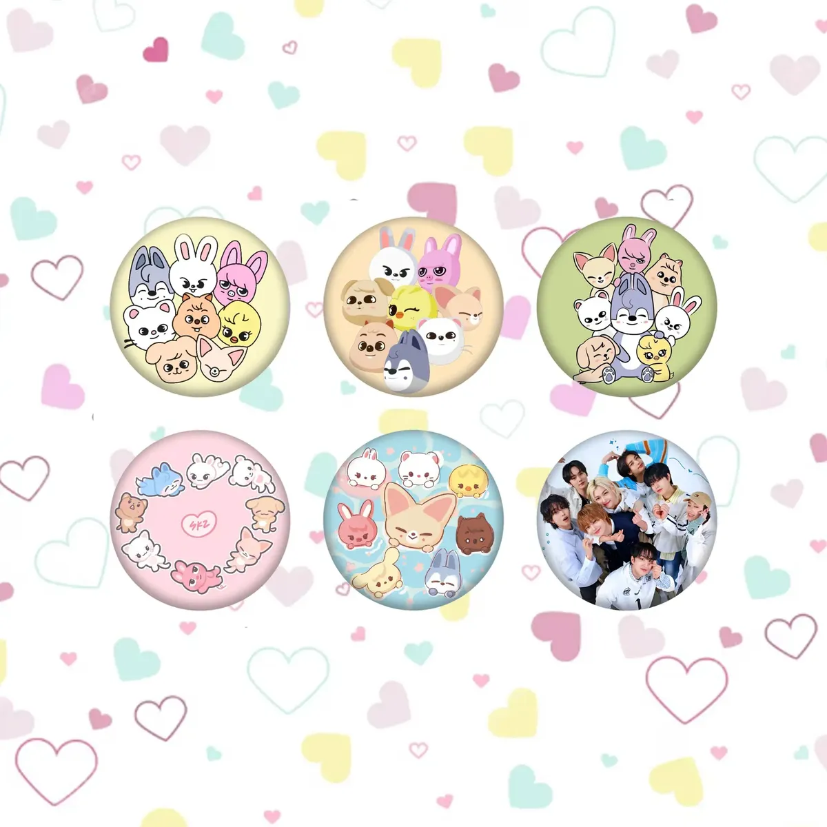 Kit 6 Bottons Stray Kids Skzoo Personagens 3.5cm 121 avaliações
