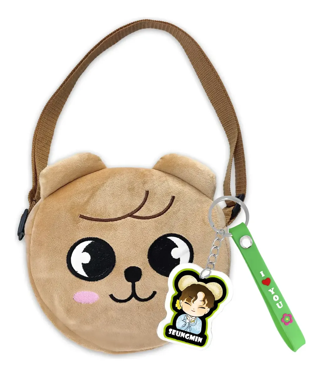 Bolsa Straykids Skzoo Puppy Seungmin com Chaveiro Acrílico
