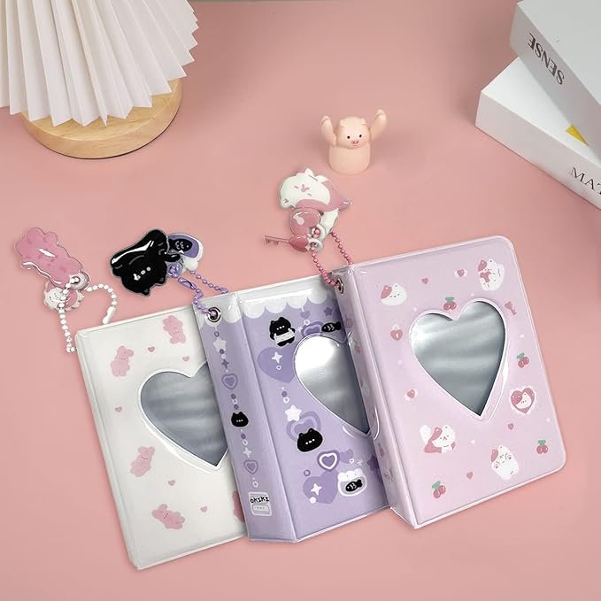 Mini Photocard Holder Kpop 3 polegadas 40 bolsos pingente portátil Amazon