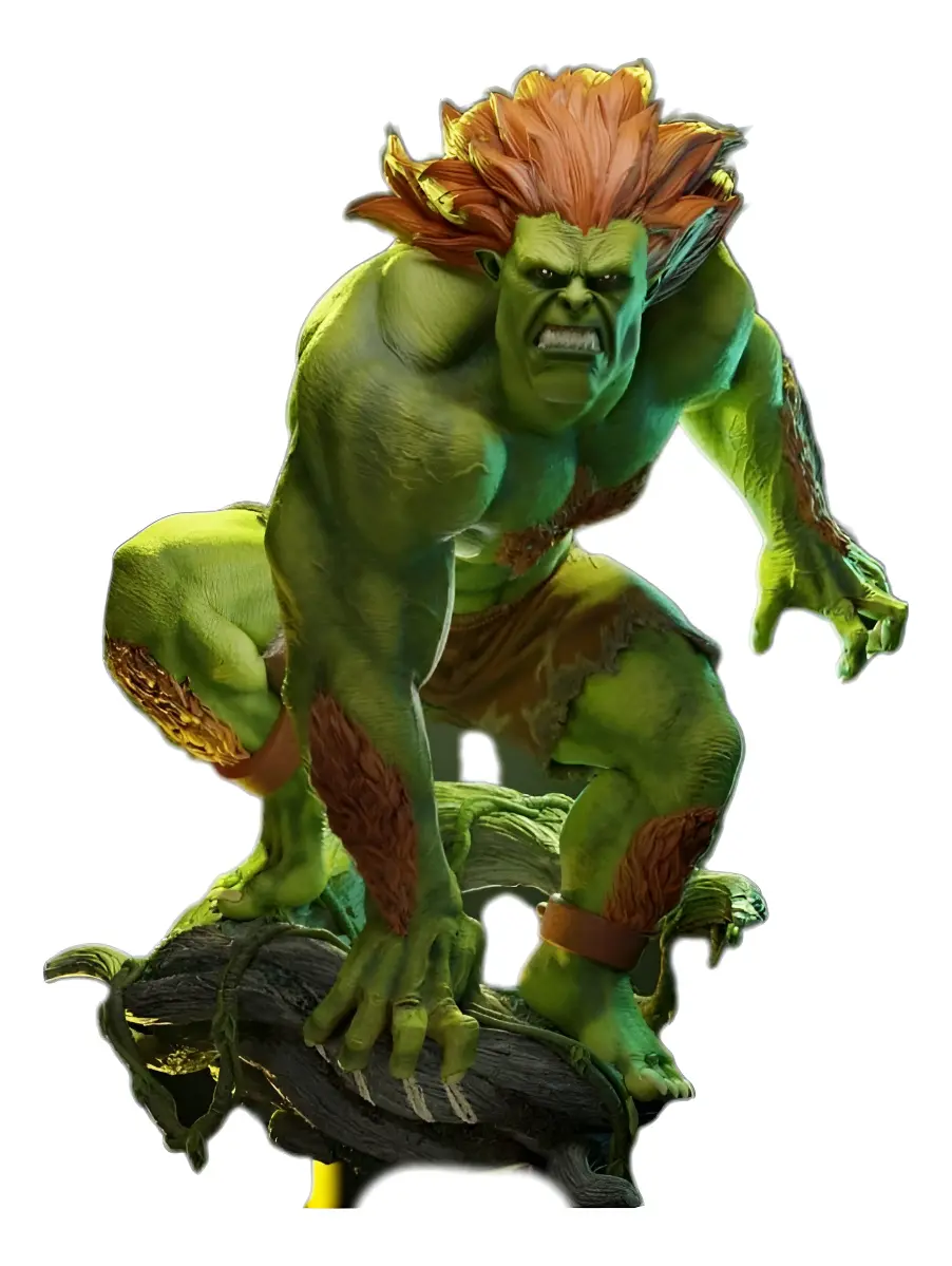Figure Street Fighter Blanka Em 15cm impressão 3D decoração