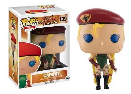 Funko Pop Cammy White Street Fighter tranças verdes collant SAS
