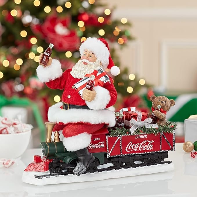 Decoração Papai Noel Coca-Cola 33cm com LED Amazon