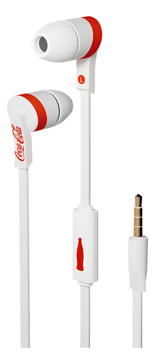 Fone de Ouvido com Microfone Coca-Cola Easy Earphone com fio