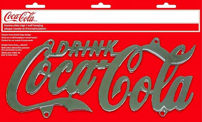 Placa Metal Cromado Drink Coca-Cola Vintage Amazon