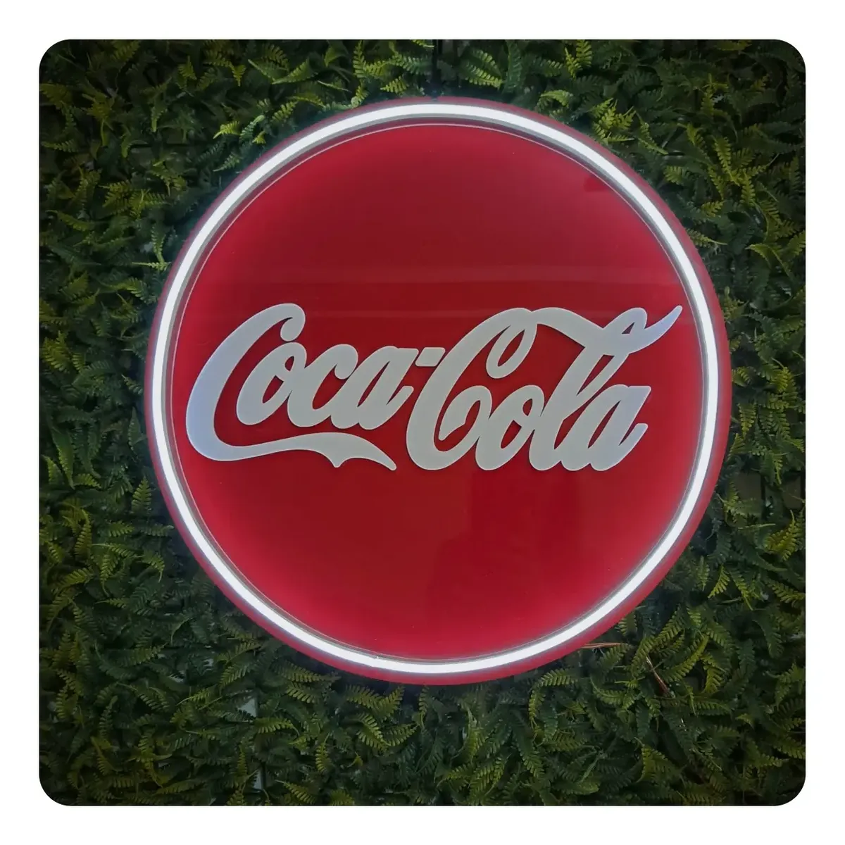 Painel Coca-Cola Acrílico Neon 45cm com controle