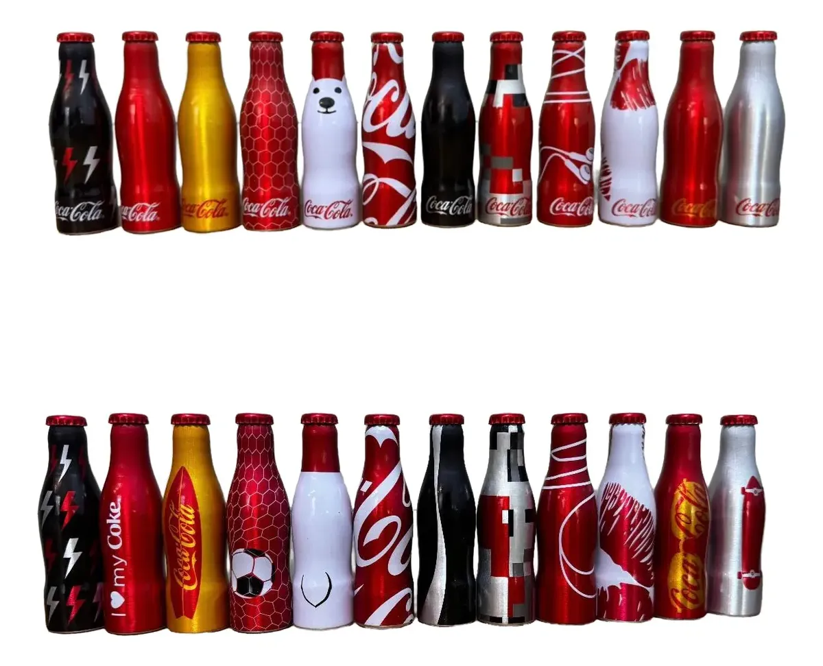 Miniatura Garrafa Coca-Cola Colecionável Chaveiro kit