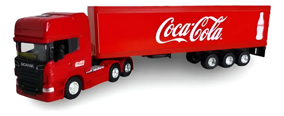 Caminhão Coca-Cola Escala 1:64 Carreta Metal Diecast 33 avaliações