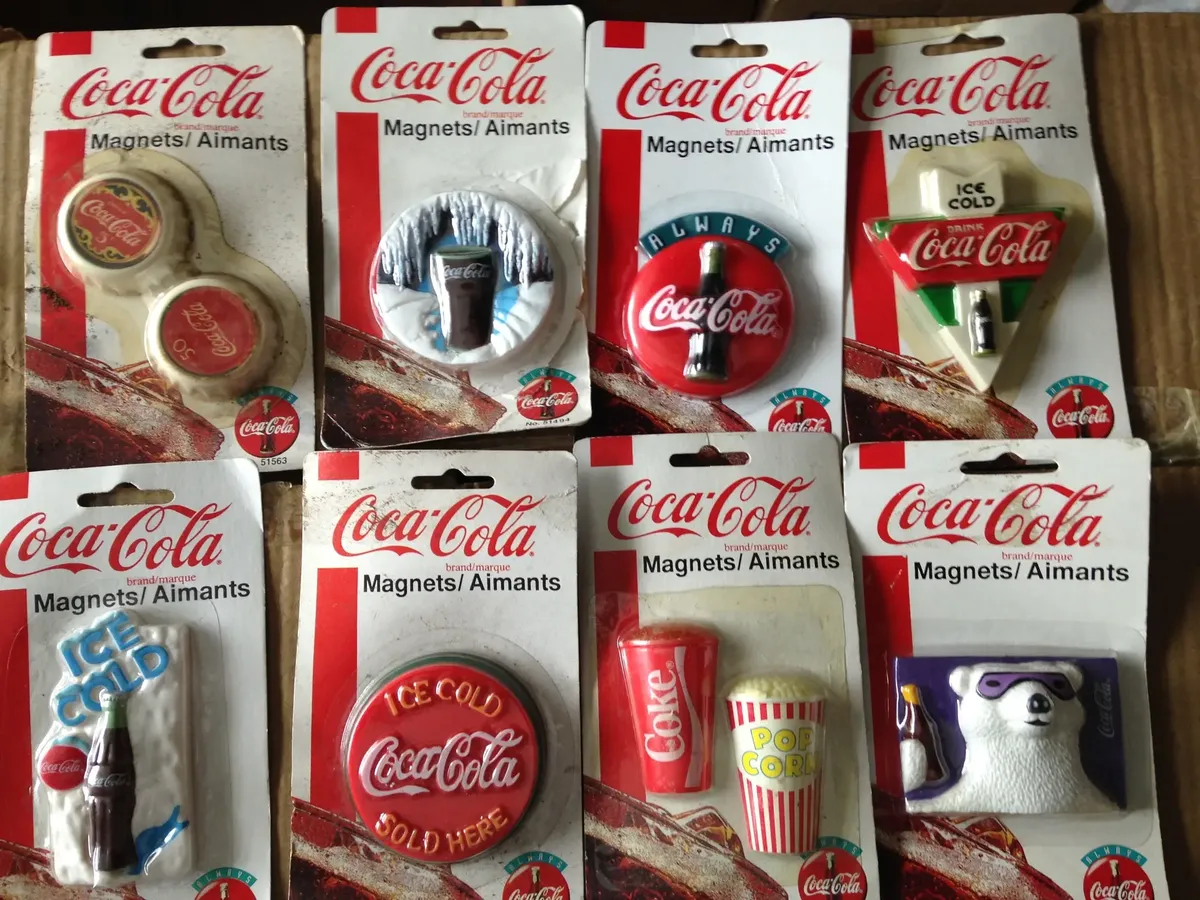 Kit Souvenirs Coca-Cola Imãs Retrôs geladeira