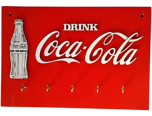 Porta-Chaves Coca-Cola MDF 5 chaves 62 avaliações