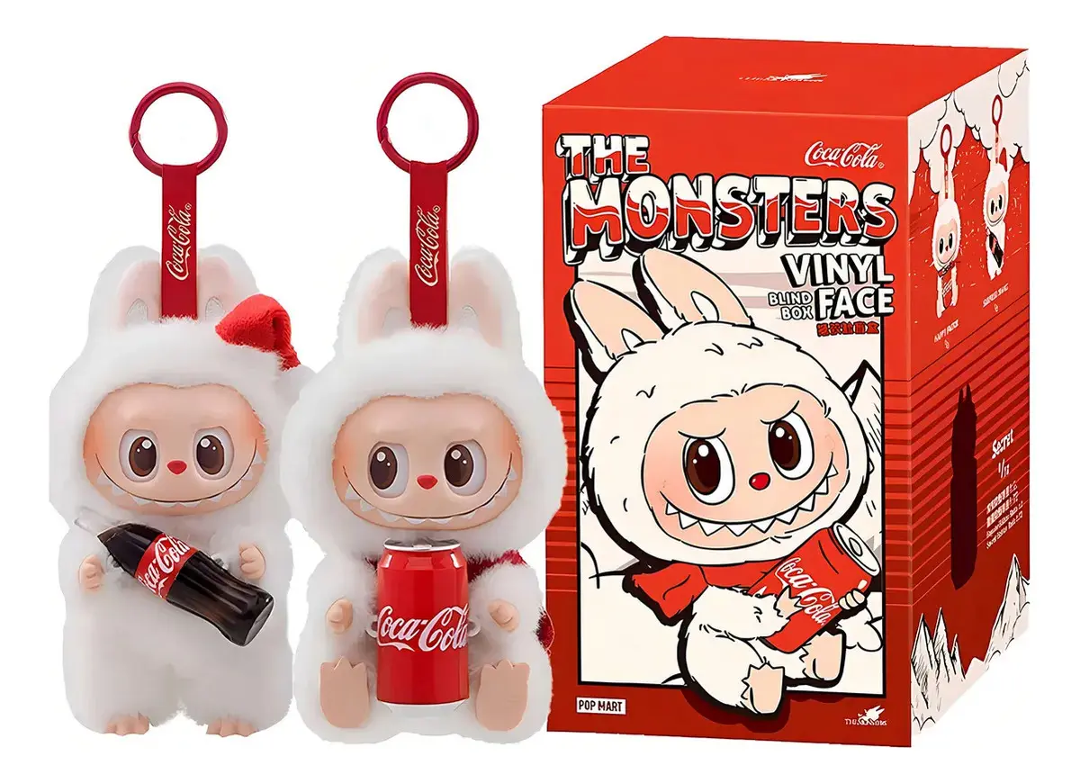 Labubu Coca-Cola chaveiro de pelúcia White Surprise 56 avaliações