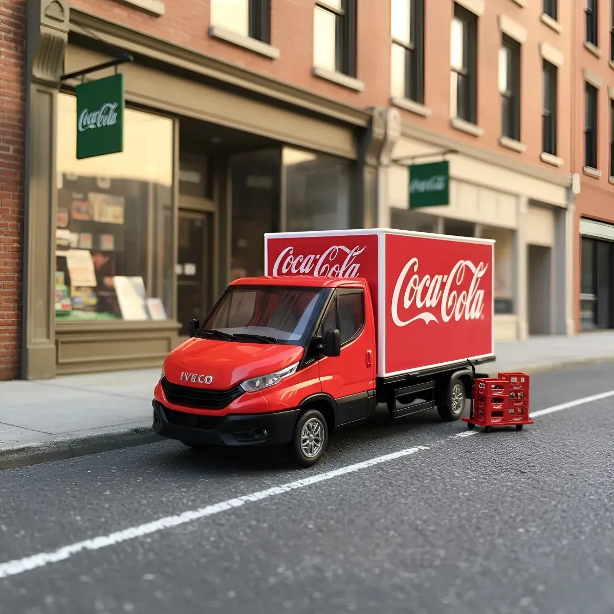 Iveco Daily Coca-Cola 1:30 abre portas brinquedo