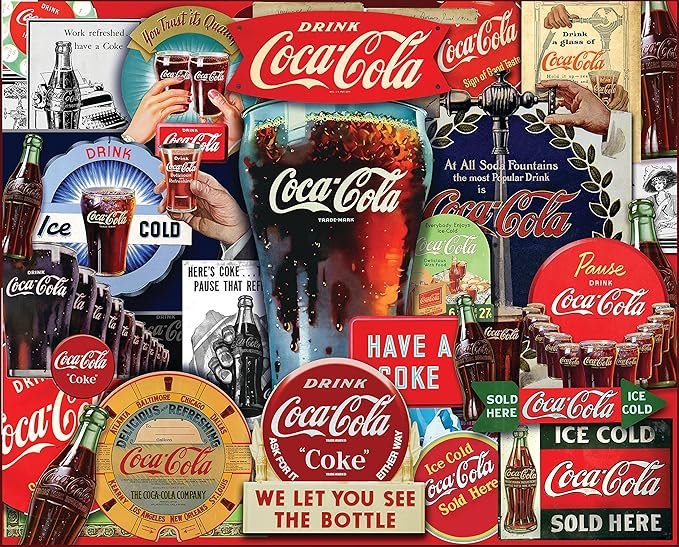 Quebra-Cabeça Coca-Cola 1000 Peças arte vintage Amazon