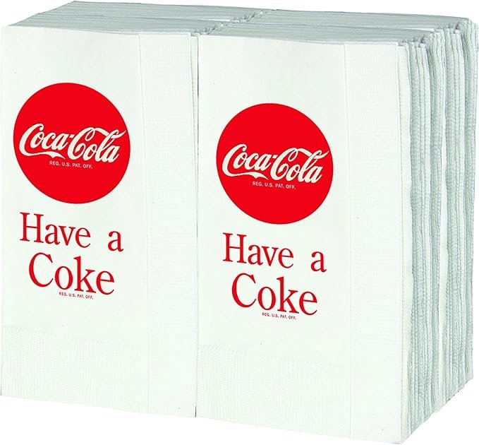 Guardanapos Coca-Cola impressos logo branco 1000 avaliações Amazon