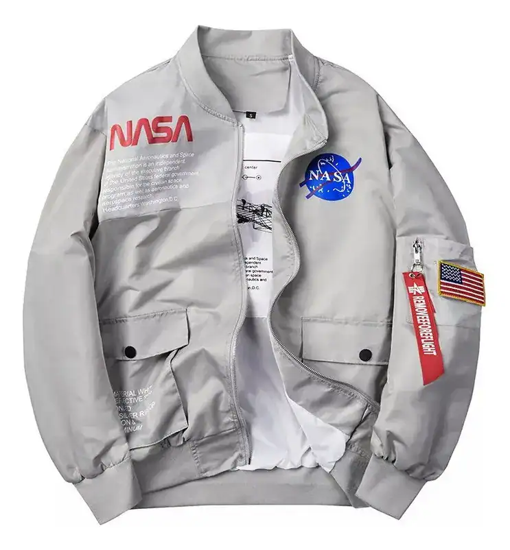 Jaqueta Bomber Masculina Apollo NASA Patch
