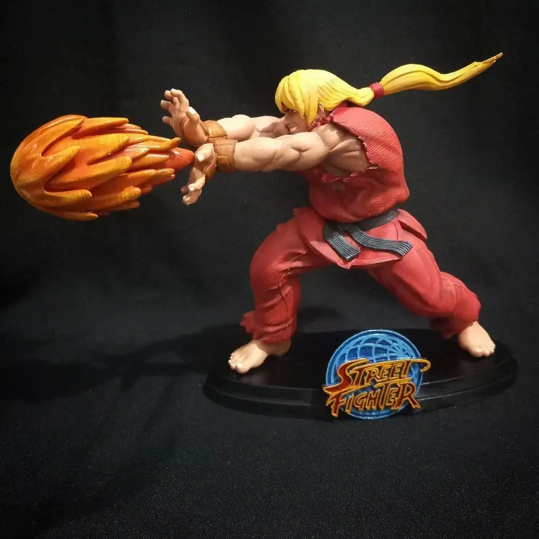 Estatua Ken Hadouken Street Fighter impressão 3D decoração